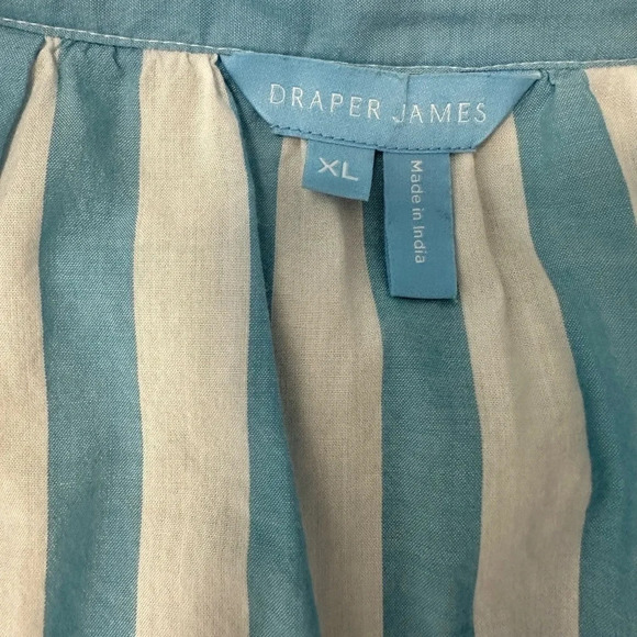 Draper James Connie Top in blue & white Awning Stripe. Size XL - Picture 9 of 10